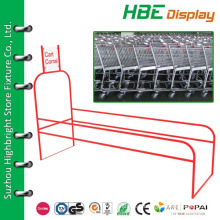 metal cart corral fence for supermarket shopping trolleys